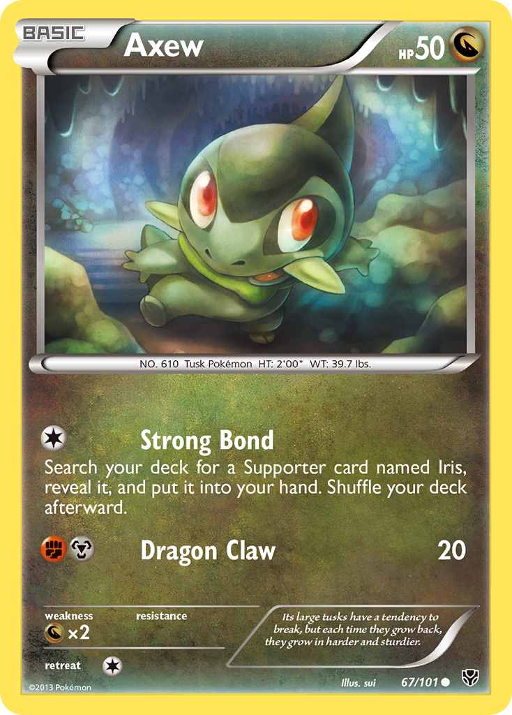 Axew – Plasma Blast 67/101 Pokémon card
