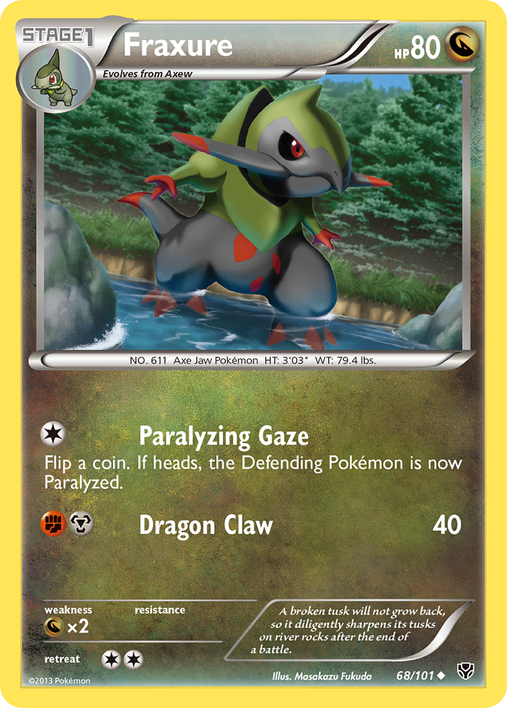 Fraxure – Plasma Blast 68/101 Pokémon card