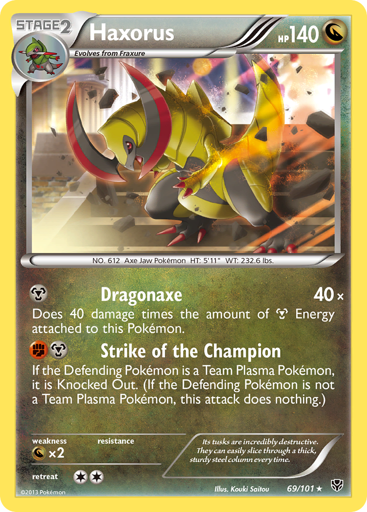Haxorus – Plasma Blast 69/101 Pokémon card