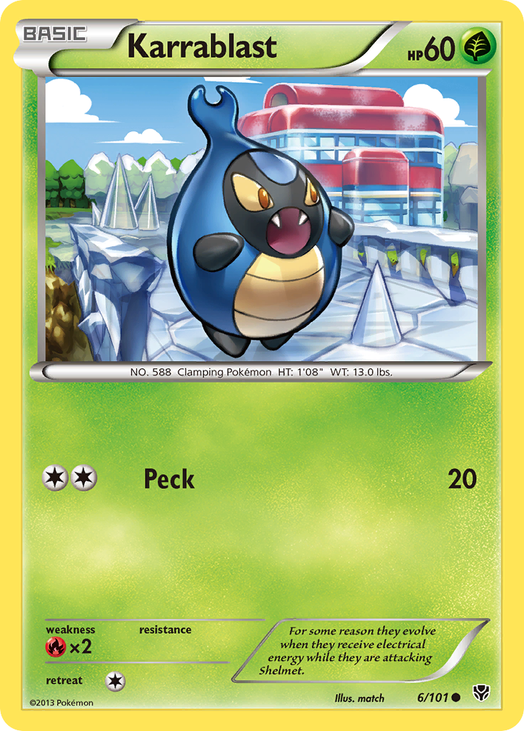 Karrablast – Plasma Blast 6/101 Pokémon card
