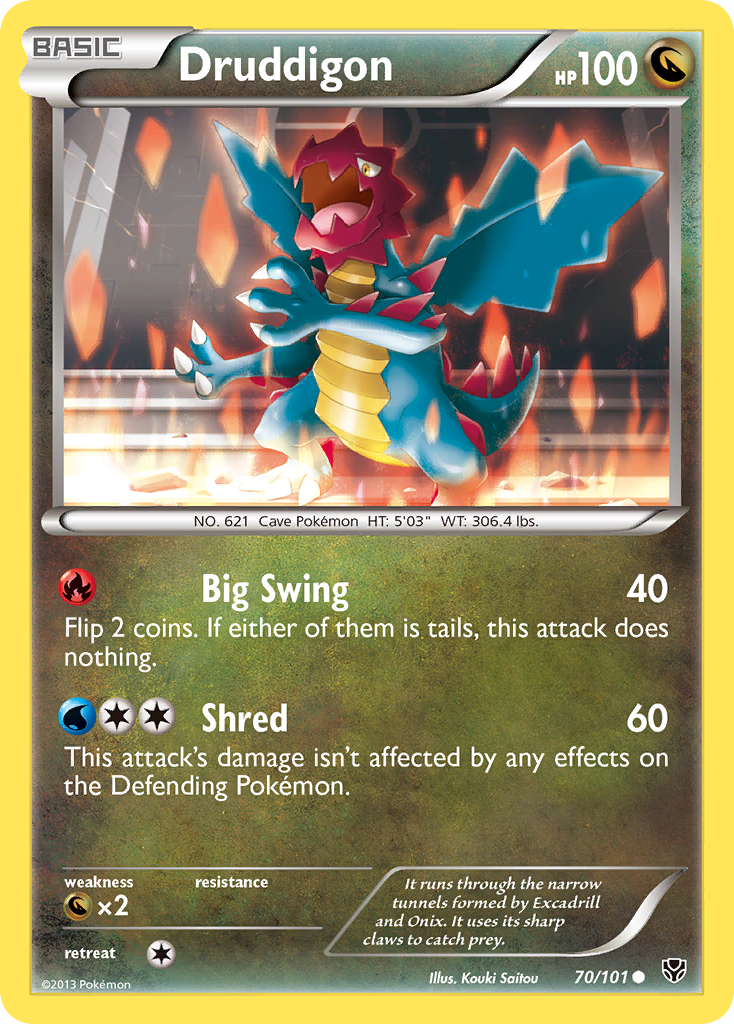 Druddigon – Plasma Blast 70/101 Pokémon card