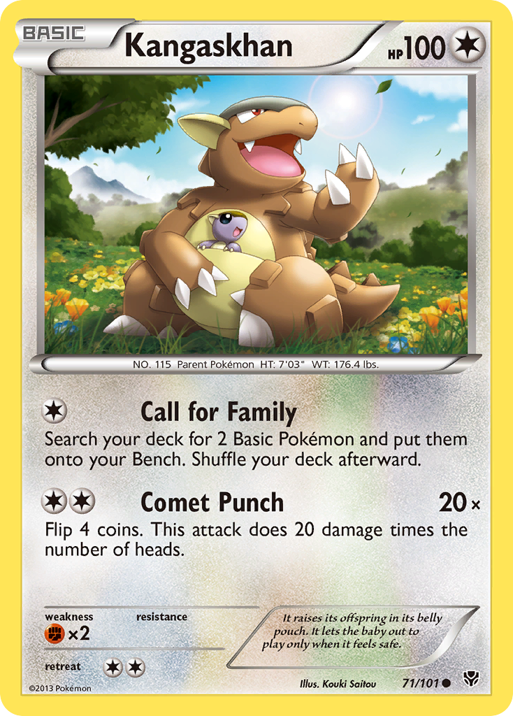 Kangaskhan – Plasma Blast 71/101 Pokémon card