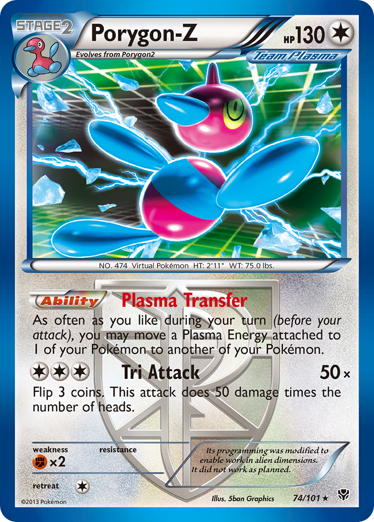 Porygon-Z – Plasma Blast 74/101 Pokémon card