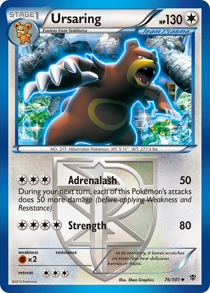 Ursaring – Plasma Blast 76/101 Pokémon card