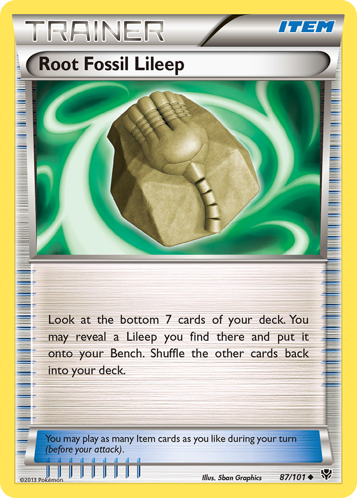 Root Fossil Lileep – Plasma Blast 87/101 Pokémon card