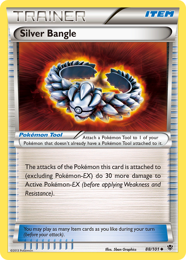 Silver Bangle – Plasma Blast 88/101 Pokémon card