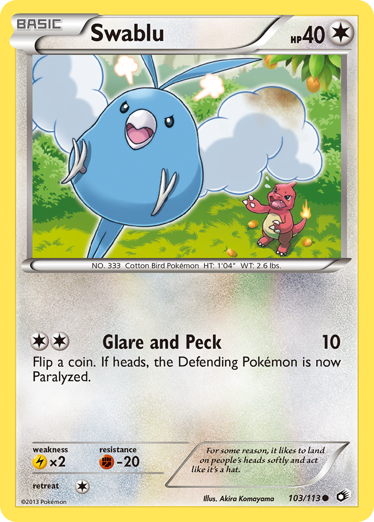 Swablu – Legendary Treasures 103/113 Pokémon card