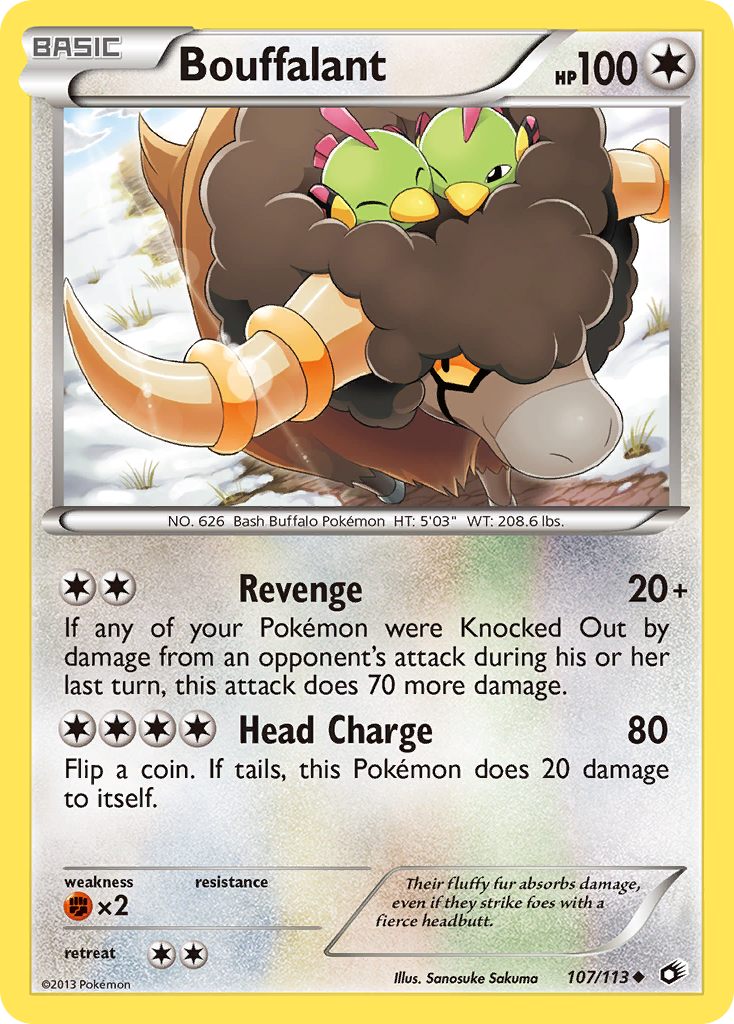 Bouffalant – Legendary Treasures 107/113 Pokémon card