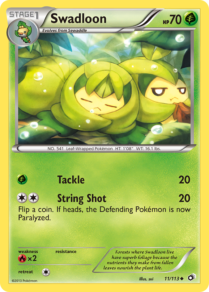 Swadloon – Legendary Treasures 11/113 Pokémon card
