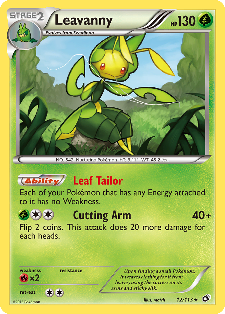 Leavanny – Legendary Treasures 12/113 Pokémon card