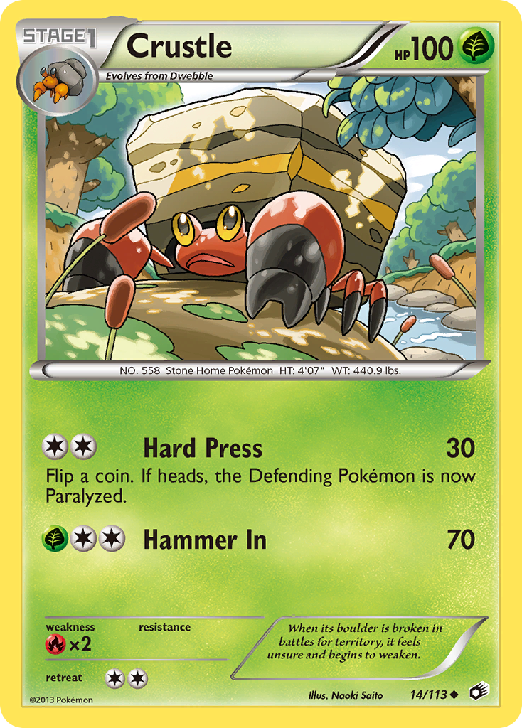 Crustle – Legendary Treasures 14/113 Pokémon card