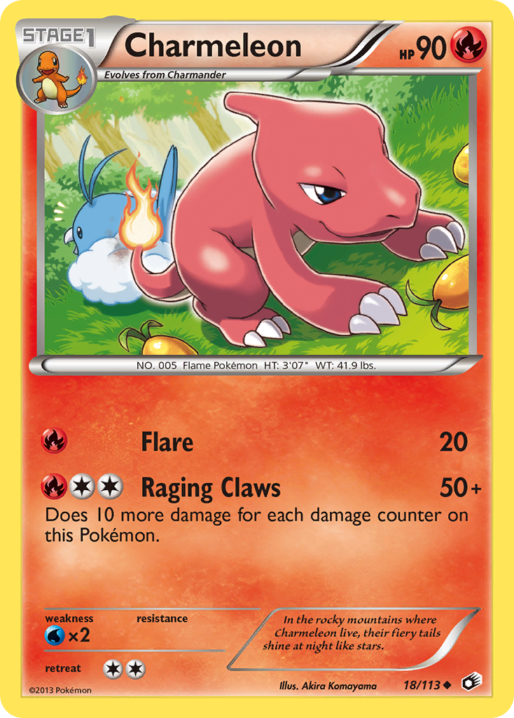 Charmeleon – Legendary Treasures 18/113 Pokémon card