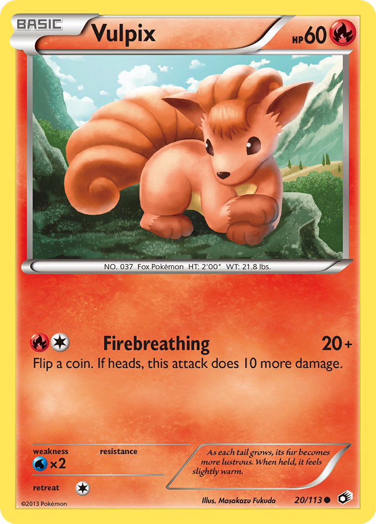 Vulpix – Legendary Treasures 20/113 Pokémon card