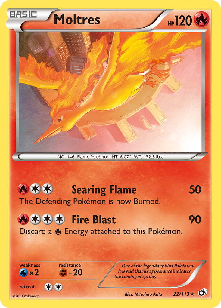 Moltres – Legendary Treasures 22/113 Pokémon card