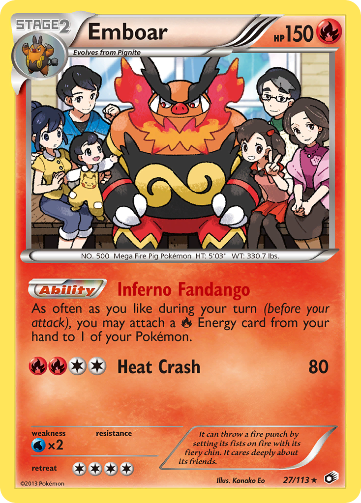 Emboar – Legendary Treasures 27/113 Pokémon card