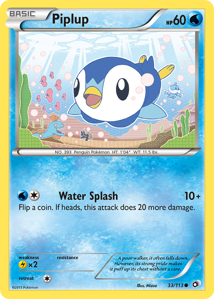 Piplup – Legendary Treasures 33/113 Pokémon card