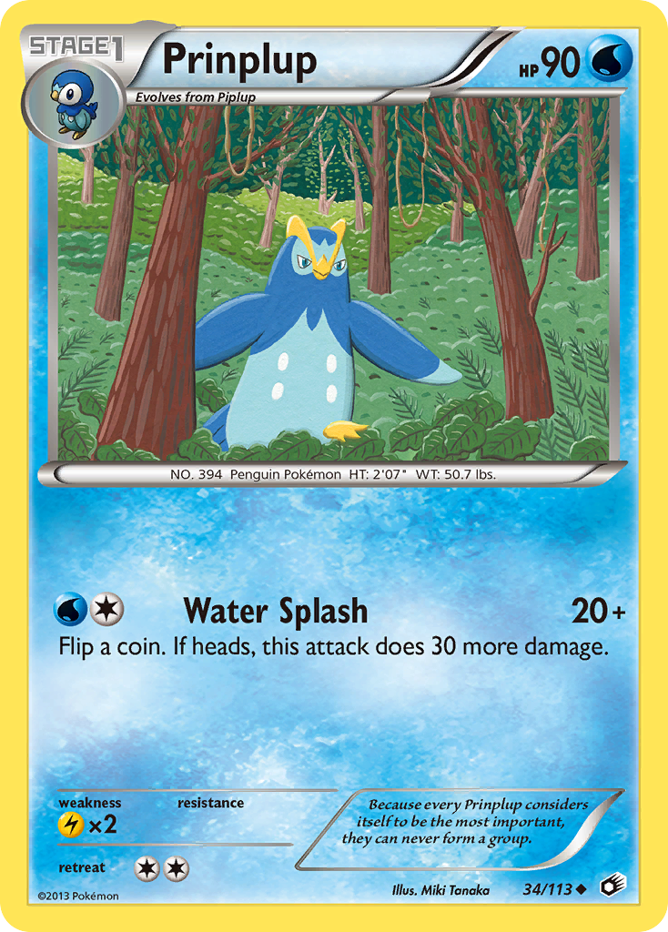 Prinplup – Legendary Treasures 34/113 Pokémon card