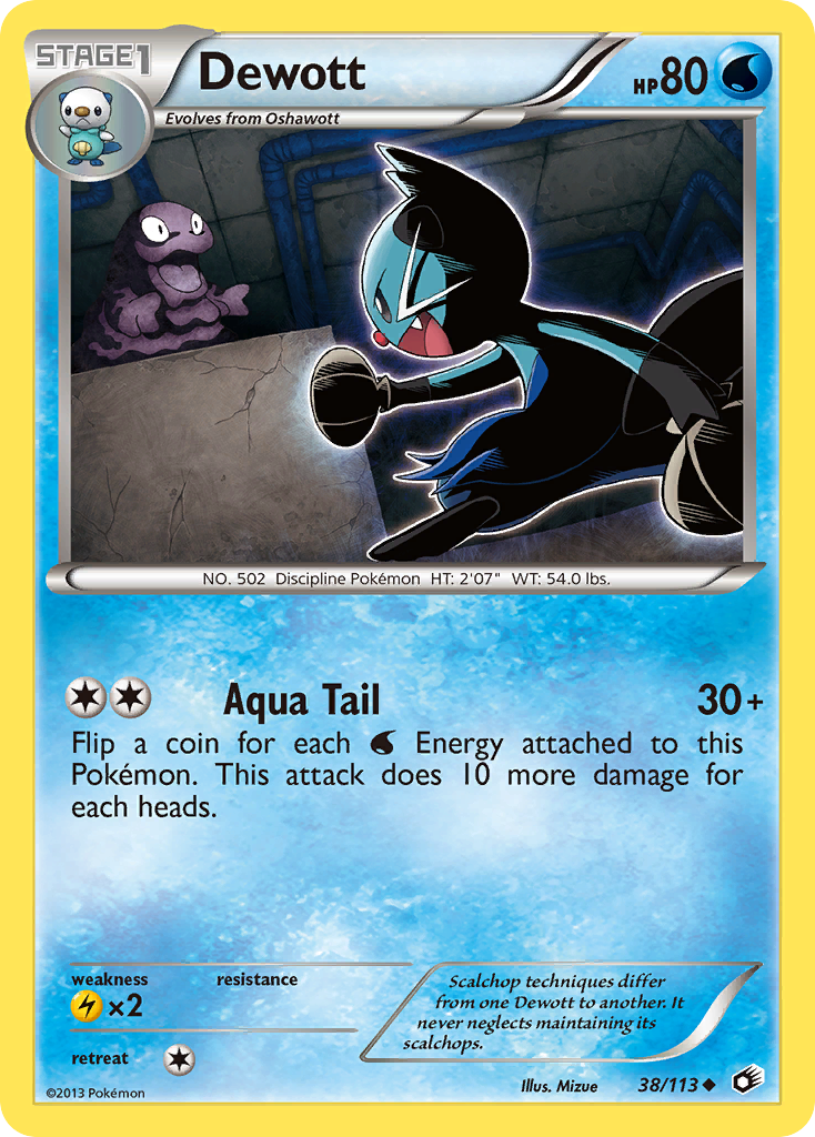 Dewott – Legendary Treasures 38/113 Pokémon card