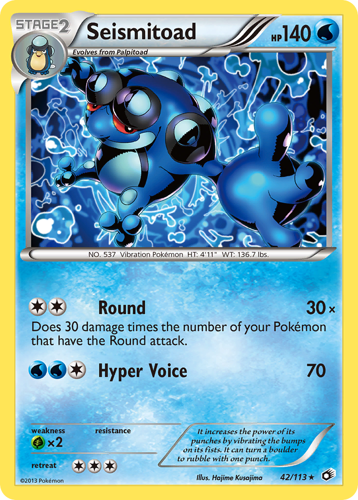 Seismitoad – Legendary Treasures 42/113 Pokémon card