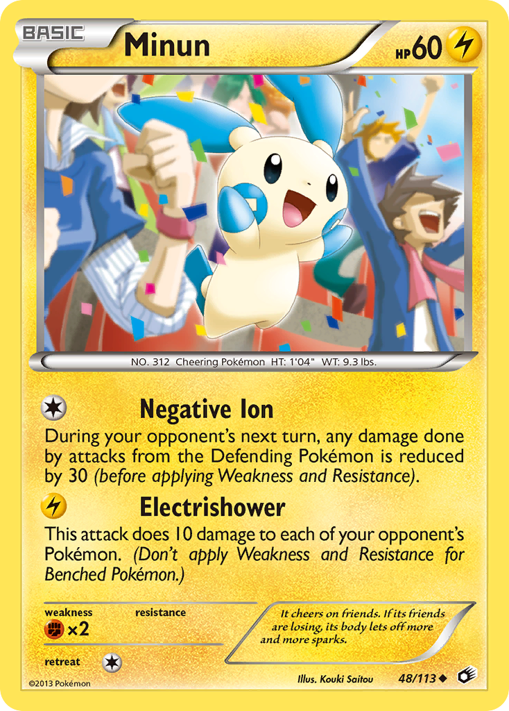 Minun – Legendary Treasures 48/113 Pokémon card