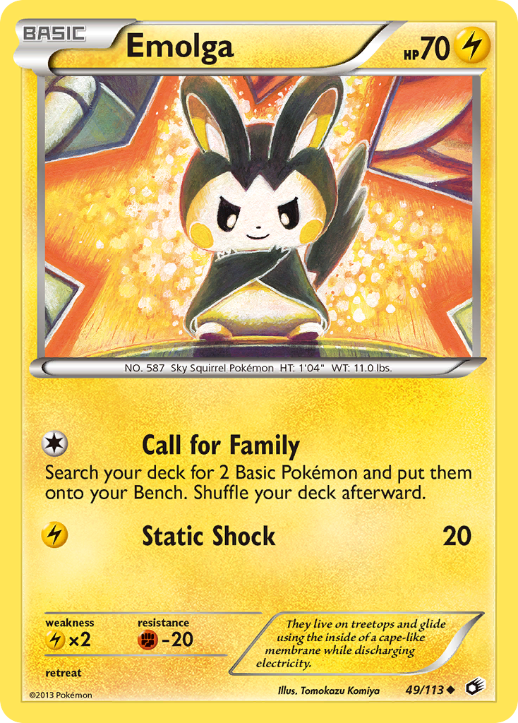 Emolga – Legendary Treasures 49/113 Pokémon card