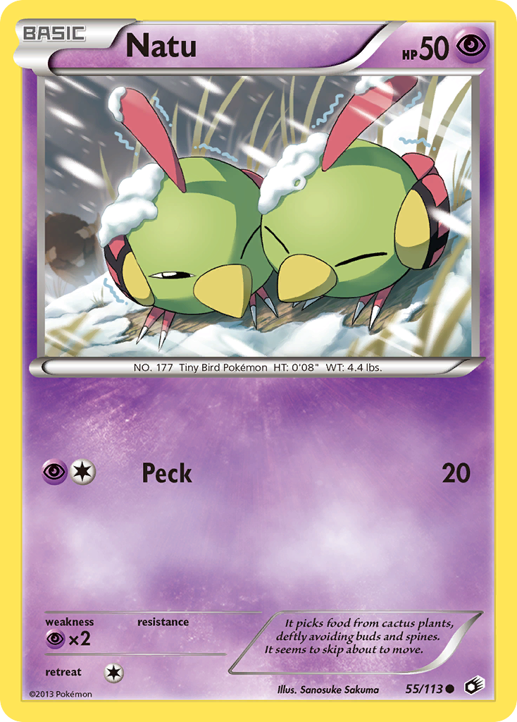 Natu – Legendary Treasures 55/113 Pokémon card