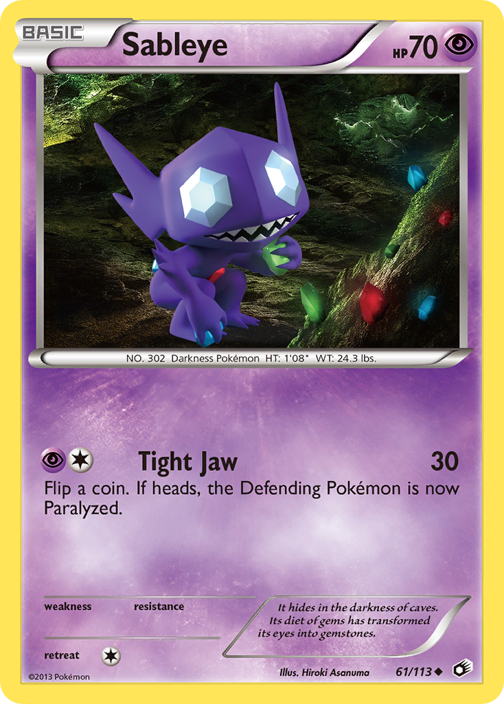 Sableye – Legendary Treasures 61/113 Pokémon card