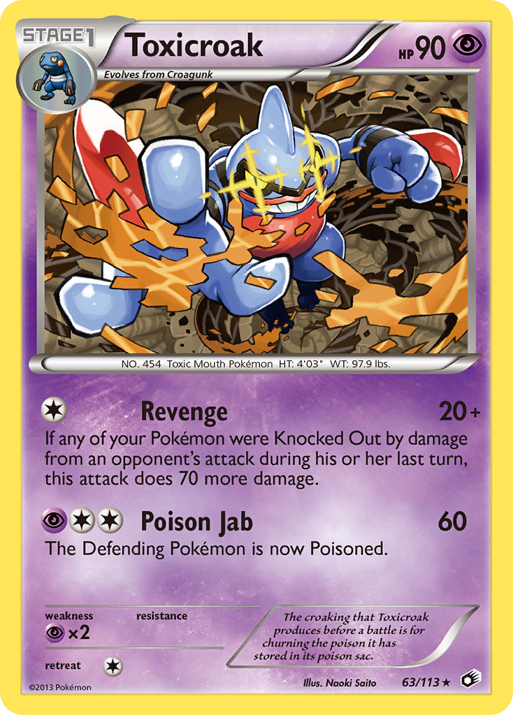 Toxicroak – Legendary Treasures 63/113 Pokémon card