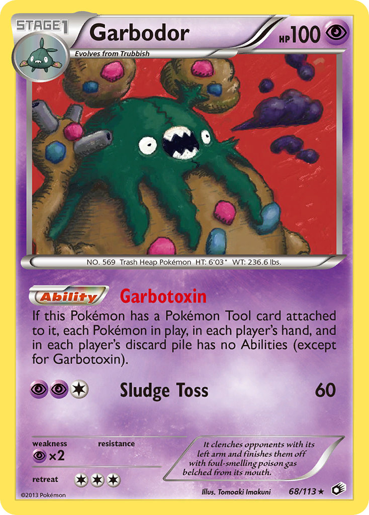 Garbodor – Legendary Treasures 68/113 Pokémon card