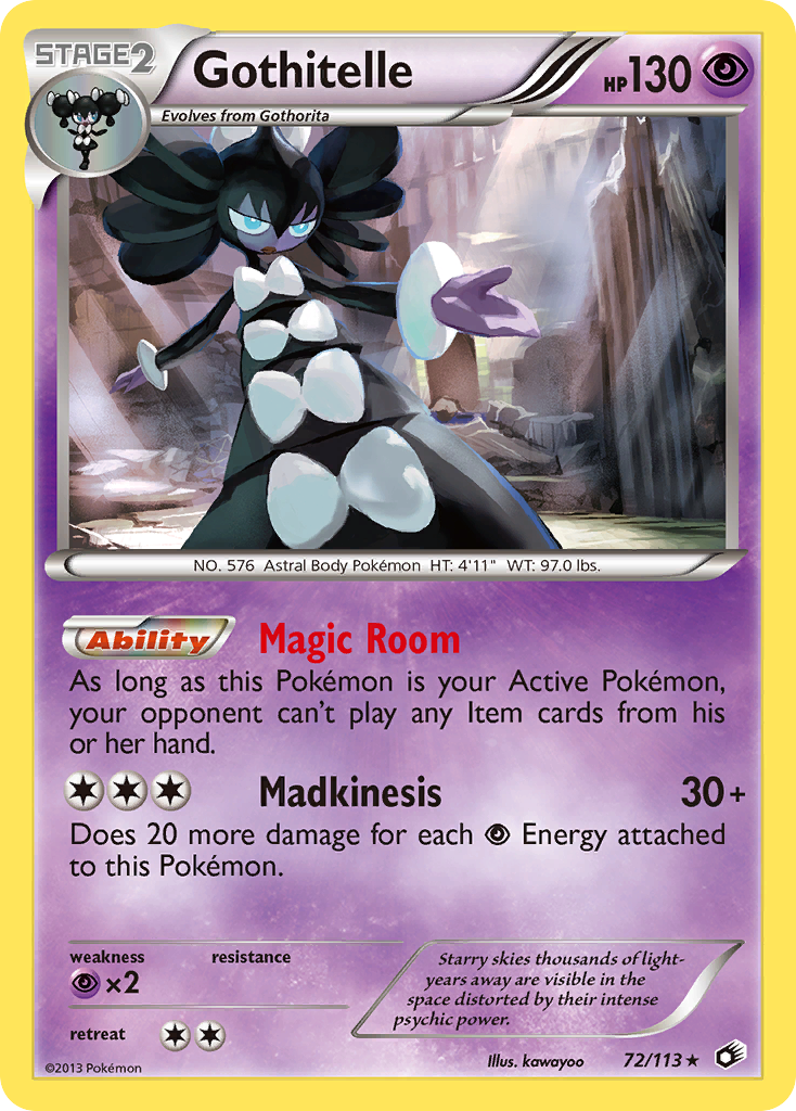 Gothitelle – Legendary Treasures 72/113 Pokémon card