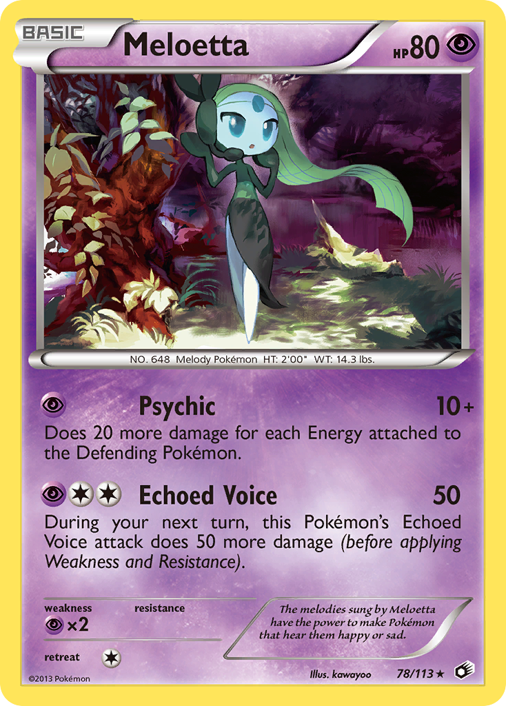 Meloetta – Legendary Treasures 78/113 Pokémon card