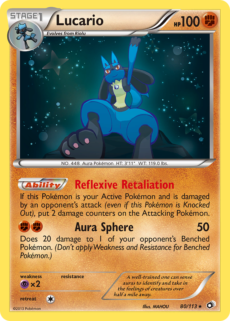 Lucario – Legendary Treasures 80/113 Pokémon card