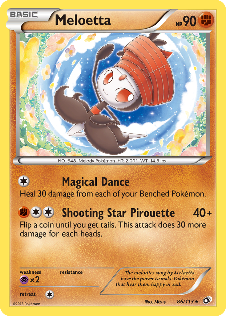 Meloetta – Legendary Treasures 86/113 Pokémon card