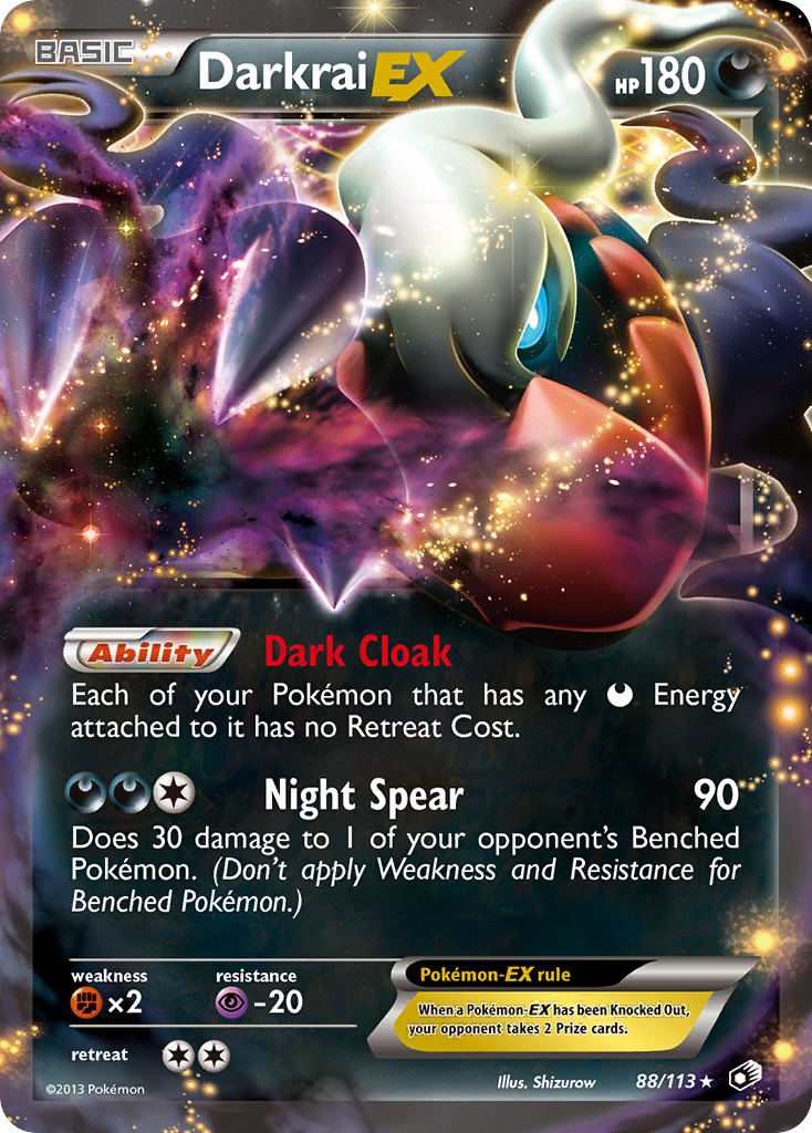 Darkrai-EX – Legendary Treasures 88/113 Pokémon card