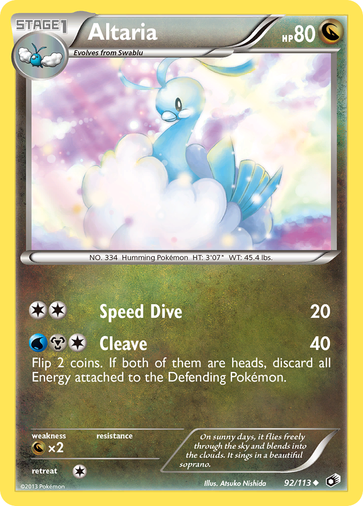 Altaria – Legendary Treasures 92/113 Pokémon card