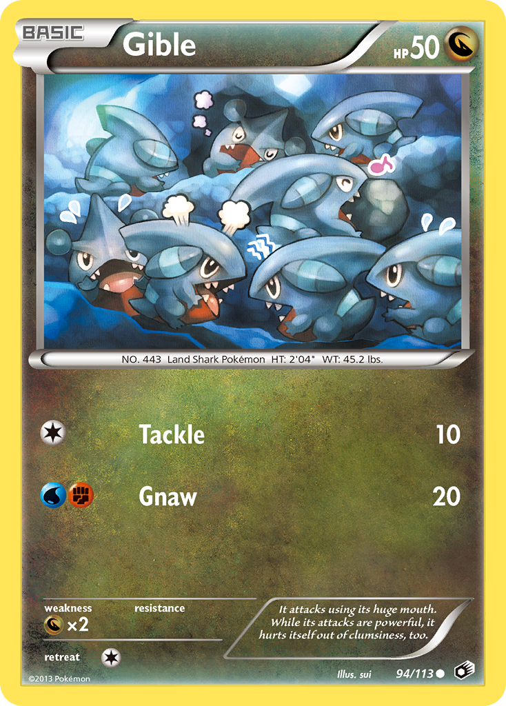 Gible – Legendary Treasures 94/113 Pokémon card