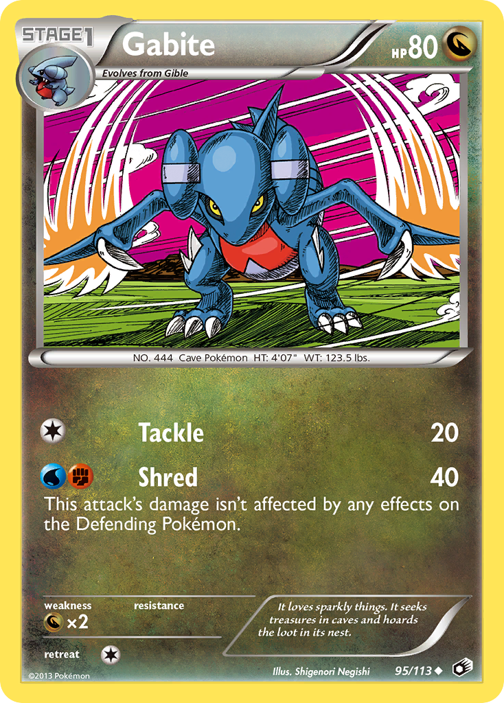Gabite – Legendary Treasures 95/113 Pokémon card