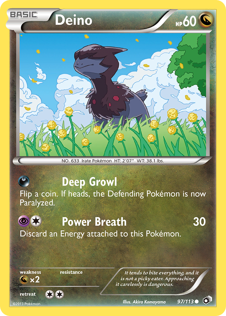 Deino – Legendary Treasures 97/113 Pokémon card