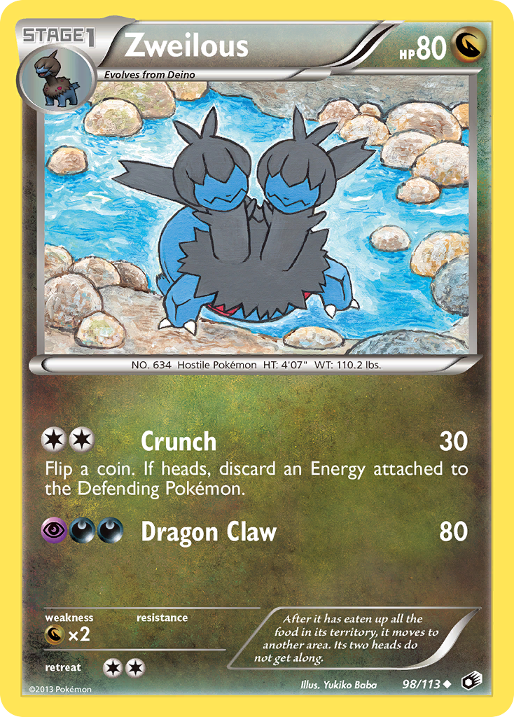 Zweilous – Legendary Treasures 98/113 Pokémon card