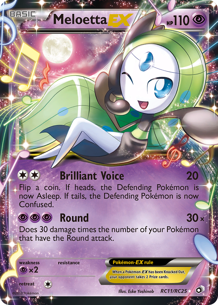 Meloetta-EX – Legendary Treasures RC11/RC25 Pokémon card