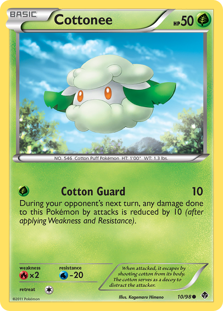 Cottonee – Emerging Powers 10/98 Pokémon card
