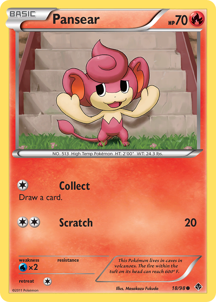 Pansear – Emerging Powers 18/98 Pokémon card