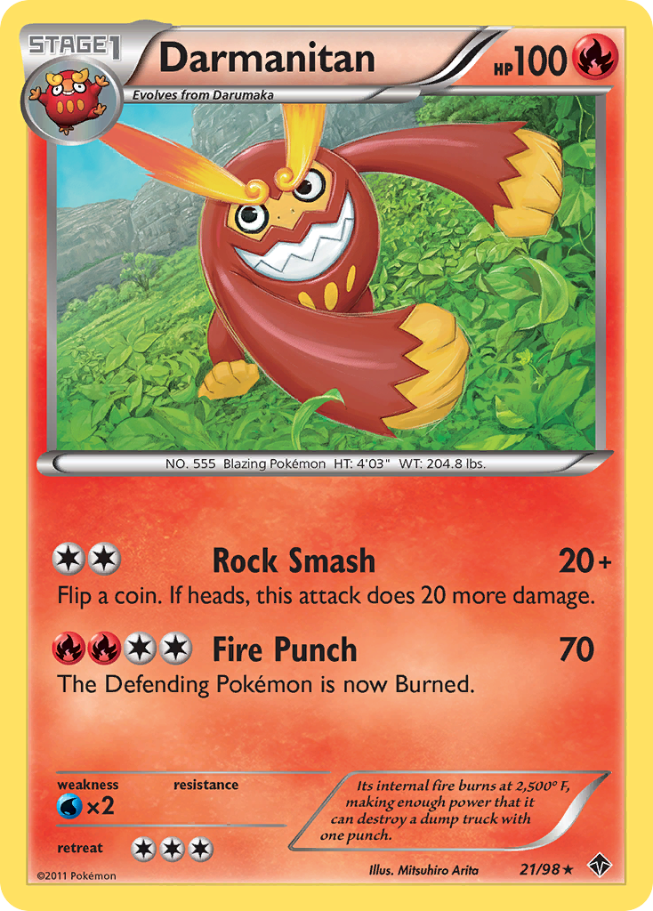 Darmanitan – Emerging Powers 21/98 Pokémon card