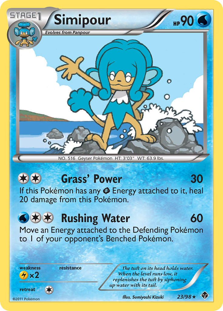 Simipour – Emerging Powers 23/98 Pokémon card