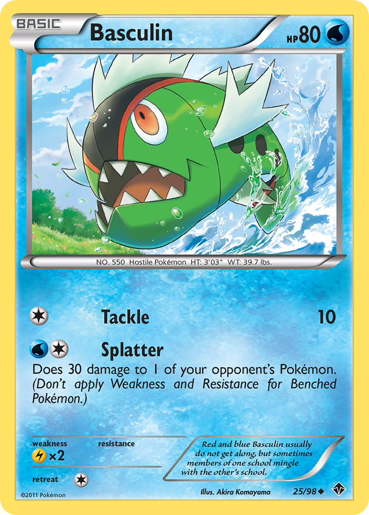 Basculin – Emerging Powers 25/98 Pokémon card