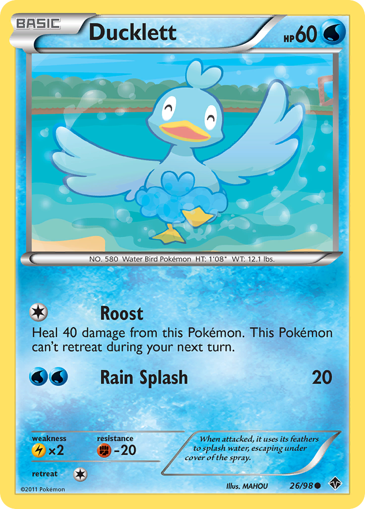 Ducklett – Emerging Powers 26/98 Pokémon card