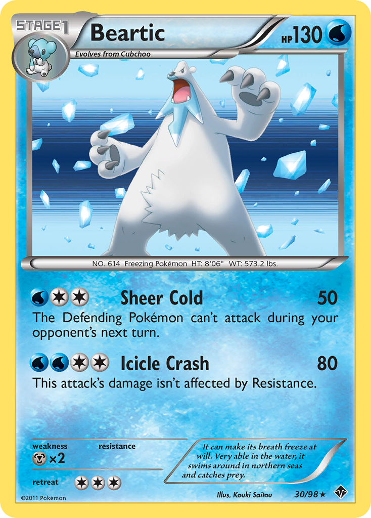 Beartic – Emerging Powers 30/98 Pokémon card