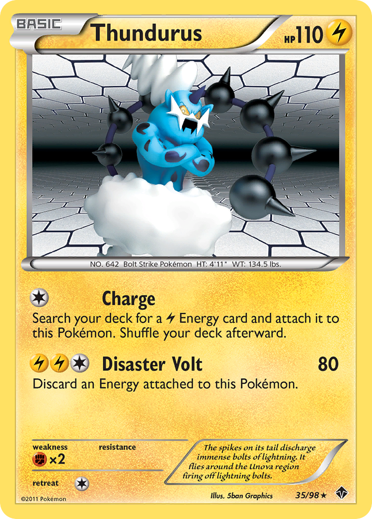 Thundurus – Emerging Powers 35/98 Pokémon card