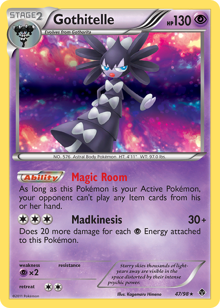 Gothitelle – Emerging Powers 47/98 Pokémon card