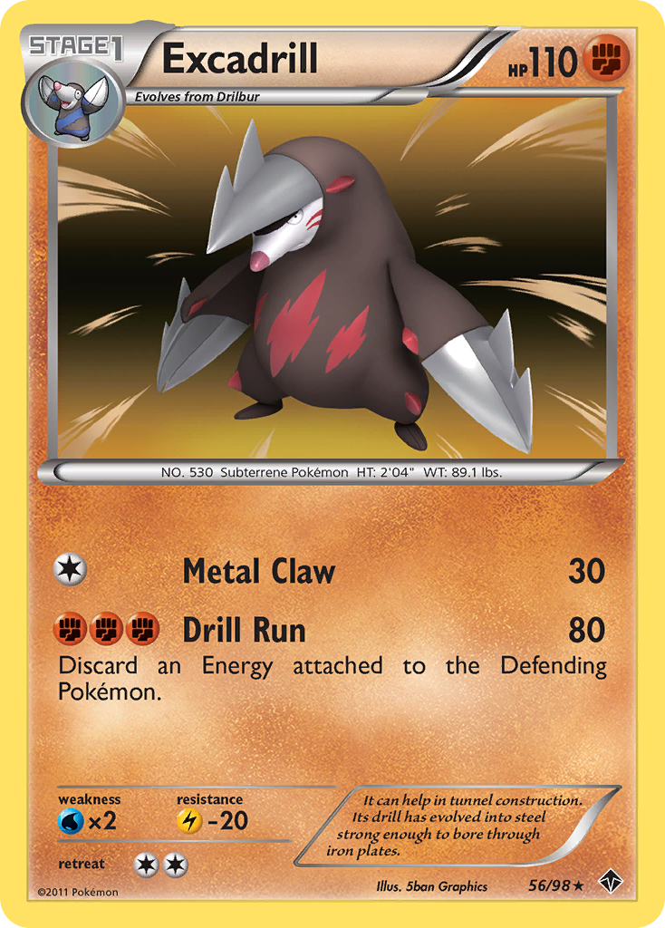 Excadrill – Emerging Powers 56/98 Pokémon card